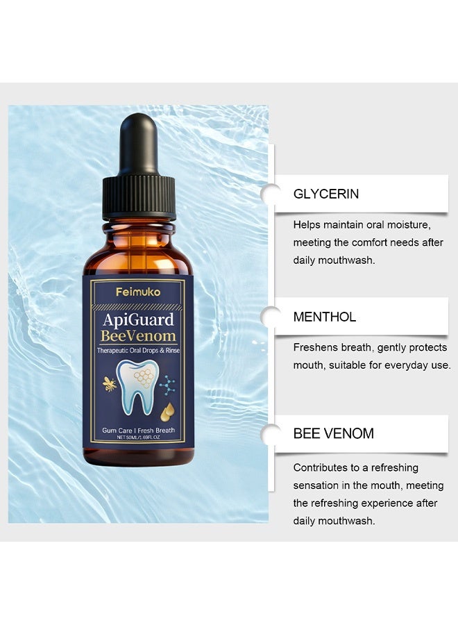 Feimuko Bee Venom Care Mouthwash - Daily Oral Hygiene to Remove Tooth Odors and Freshen Breath. Convenient and Easy to Use. 50ml - Image 5